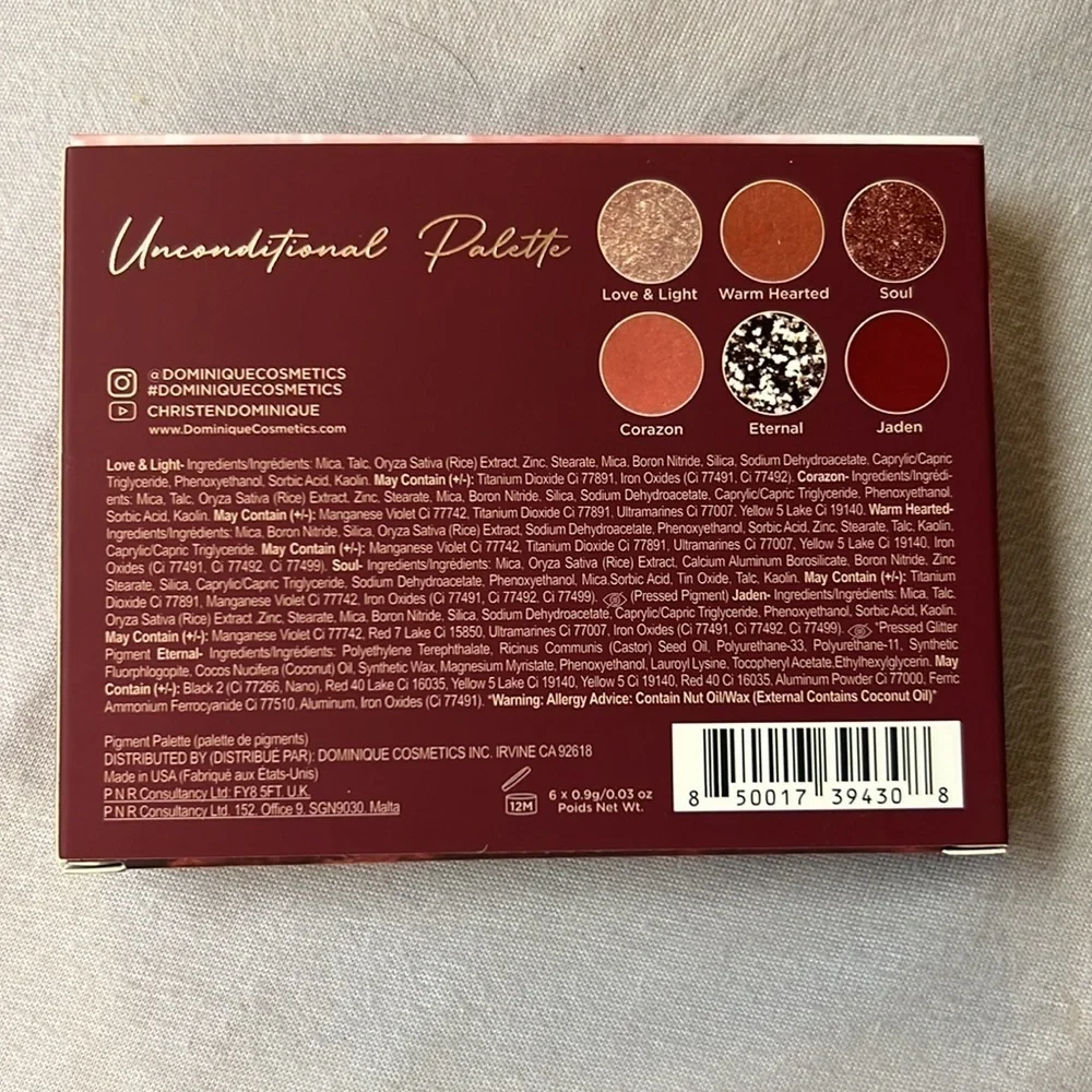 Dominique Unconditional Palette​​​